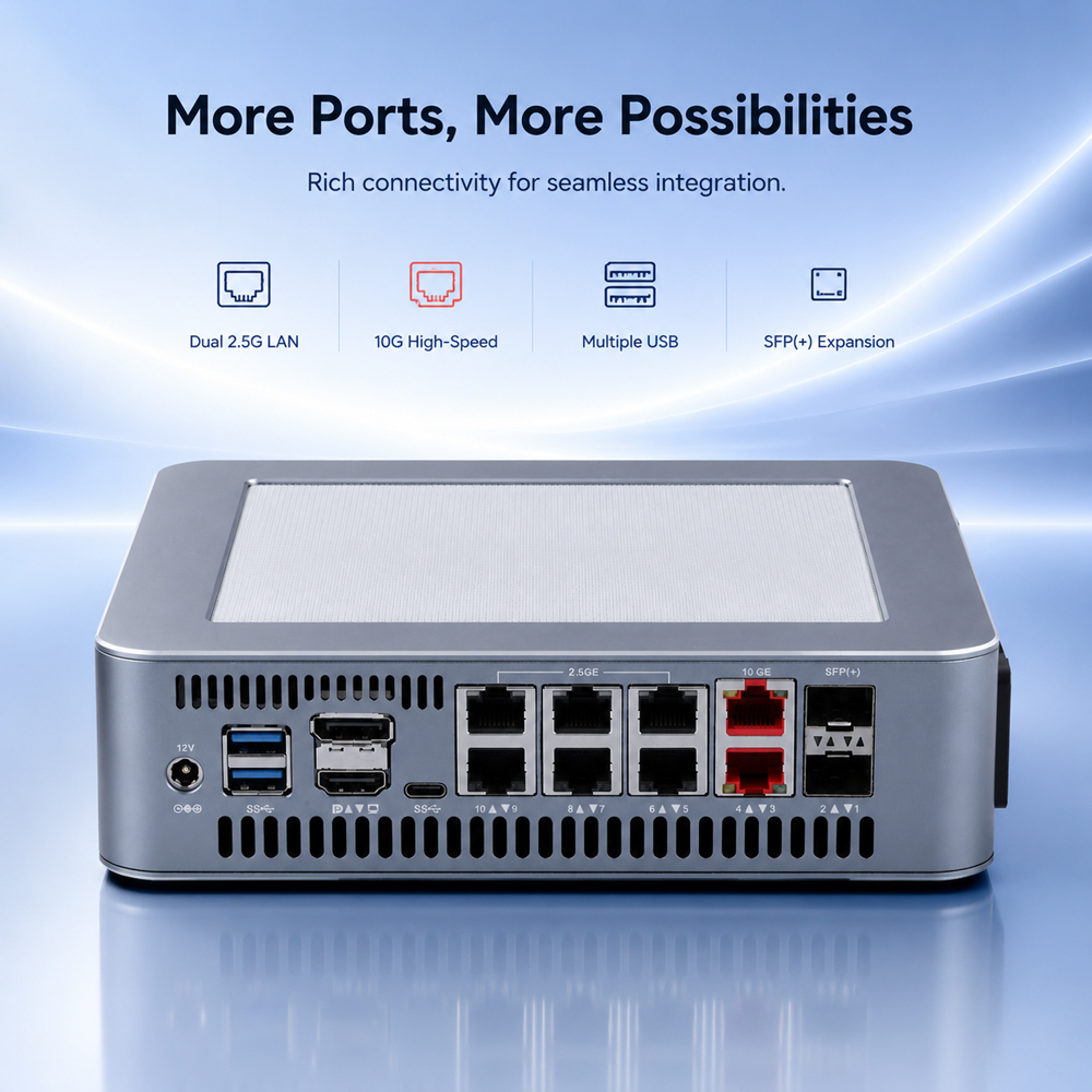 Mini PC Qotom Q51551ST con Int - Dual Lan 10G Sfp+ Mini Pc recensione e prezzo
